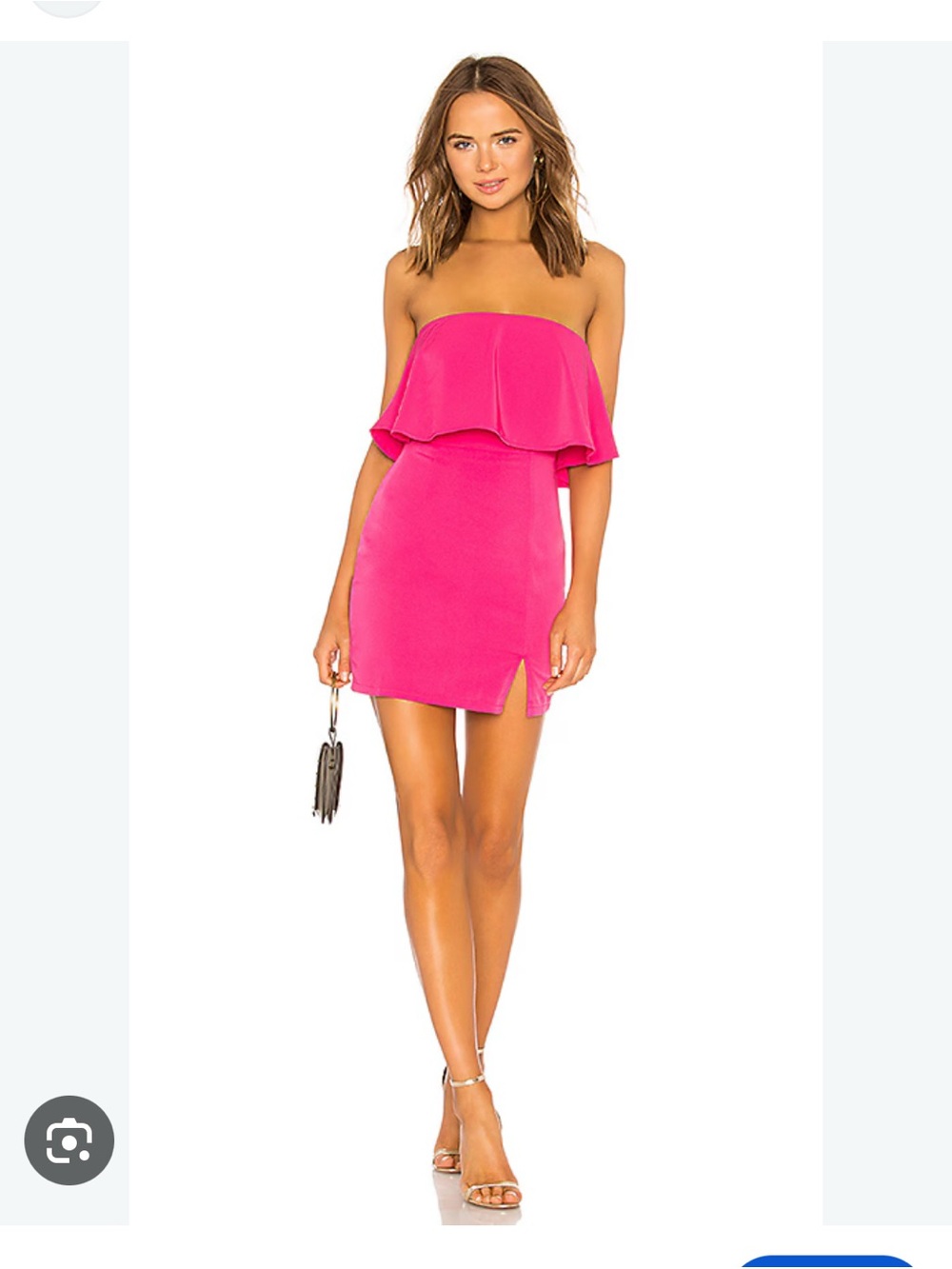 superdown Catalina Ruffle Tube Mini Dress Pink Small